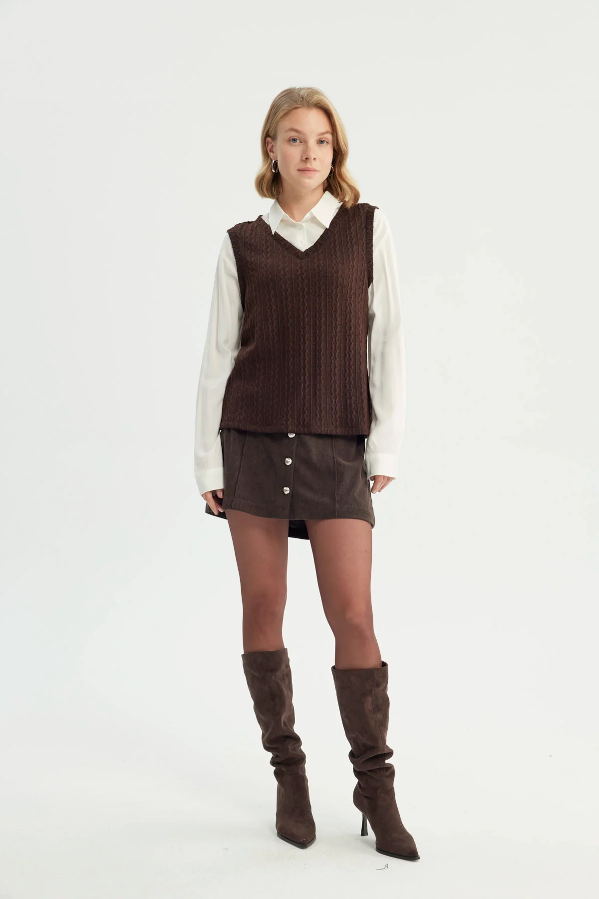 Sweater Mujer Regular Chocolate - Image 4