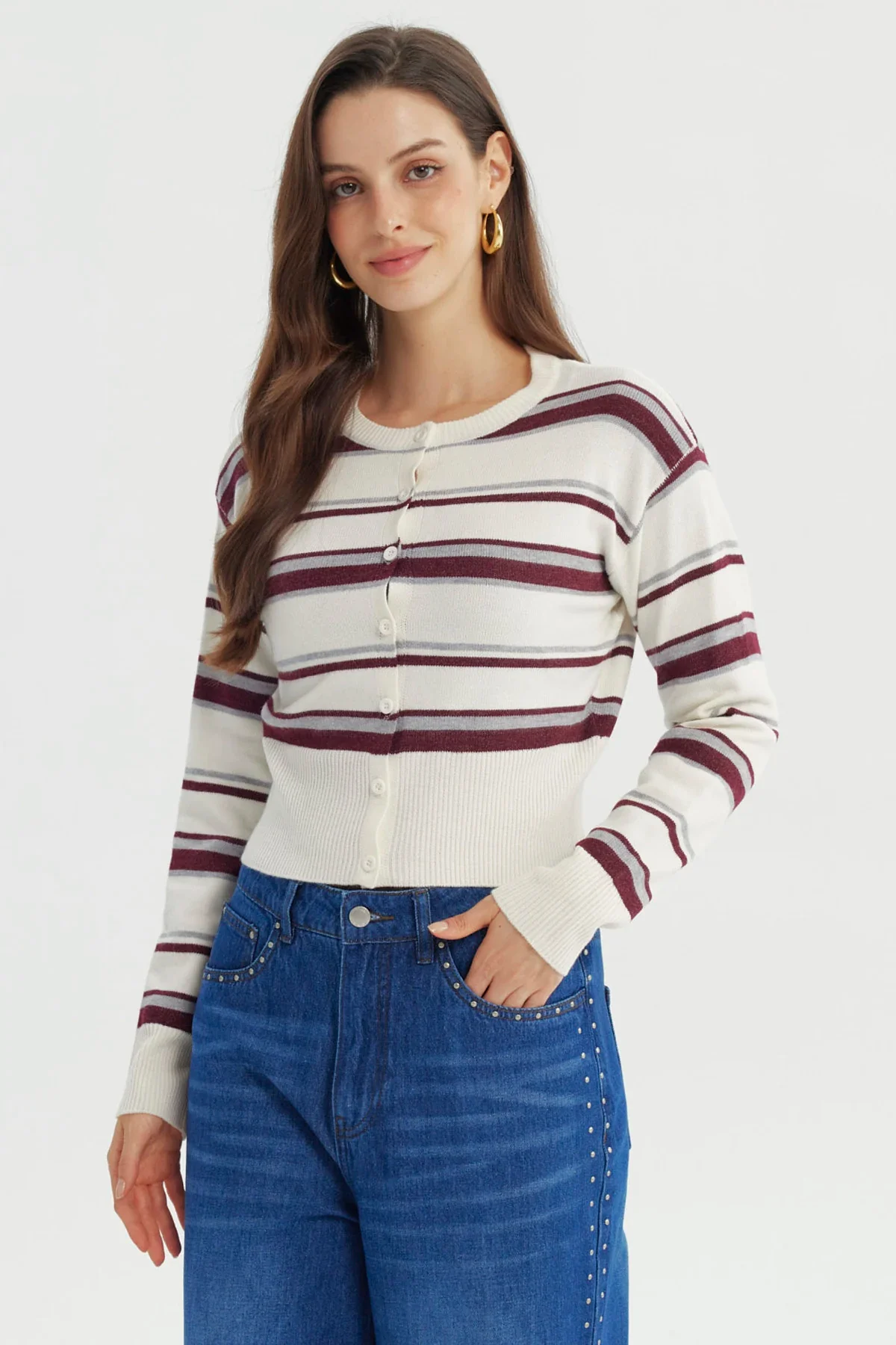 Sweater Mujer Regular Crudo