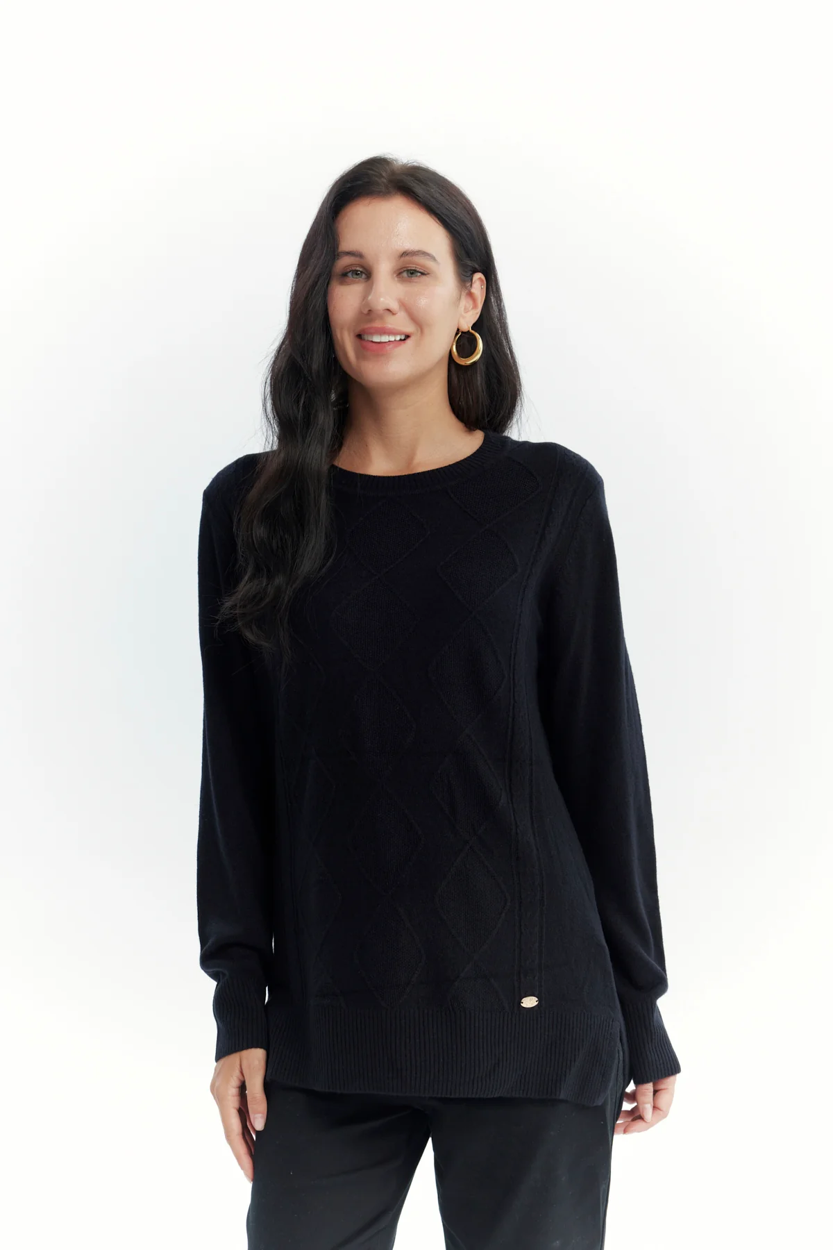 Sweater Mujer Regular Negro
