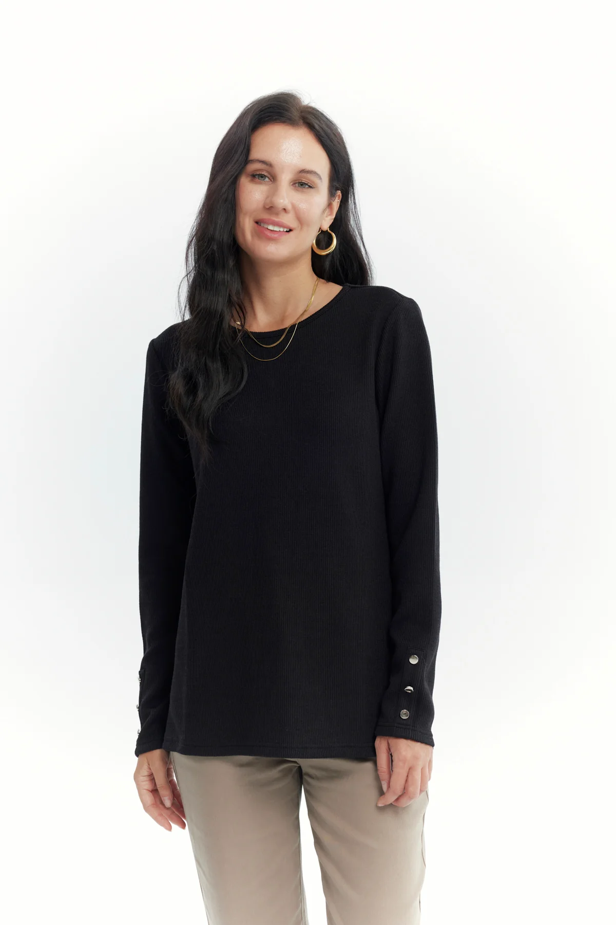 Sweater Mujer Regular Negro