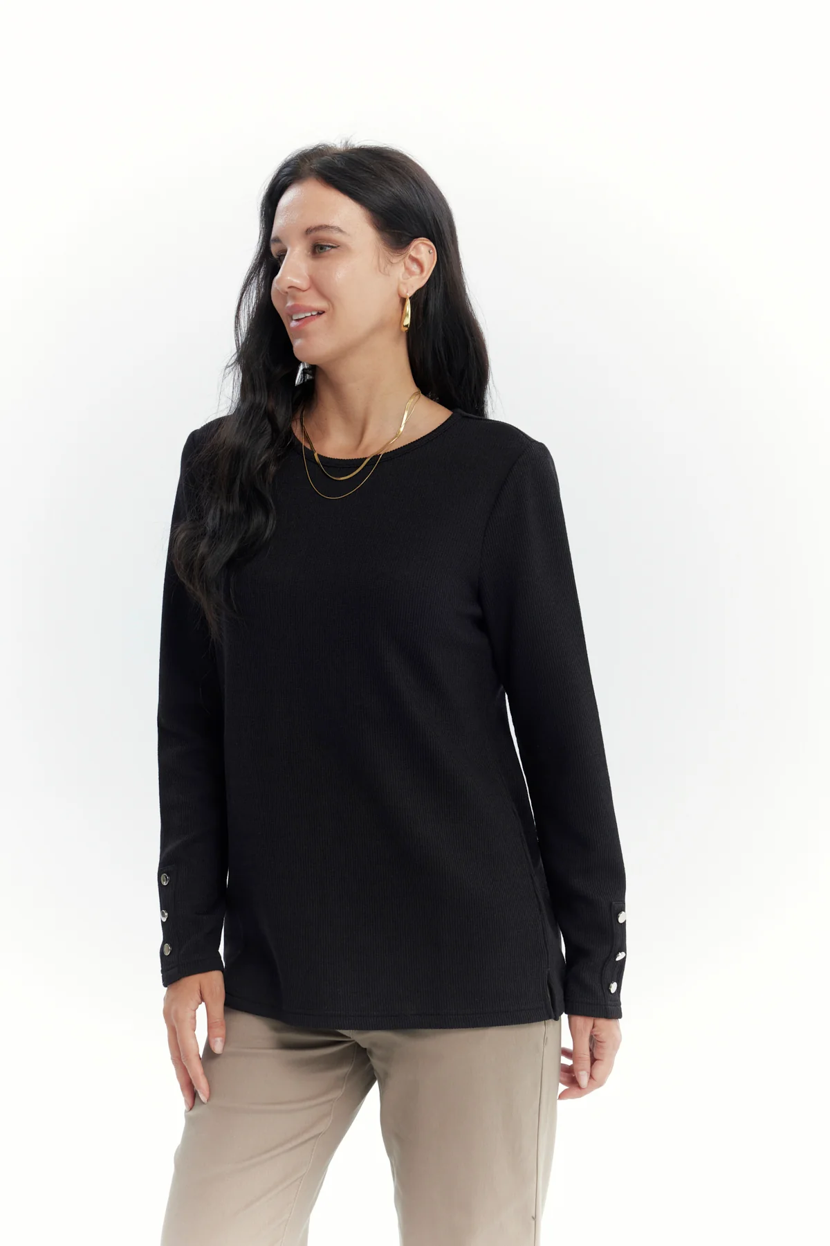 Sweater Mujer Regular Negro - Image 2