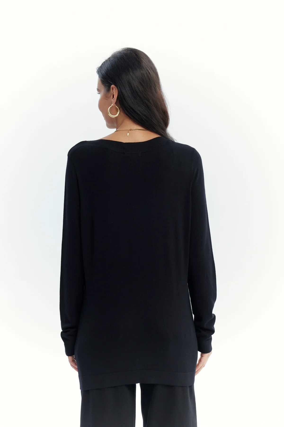 Sweater Mujer Regular Negro - Image 3