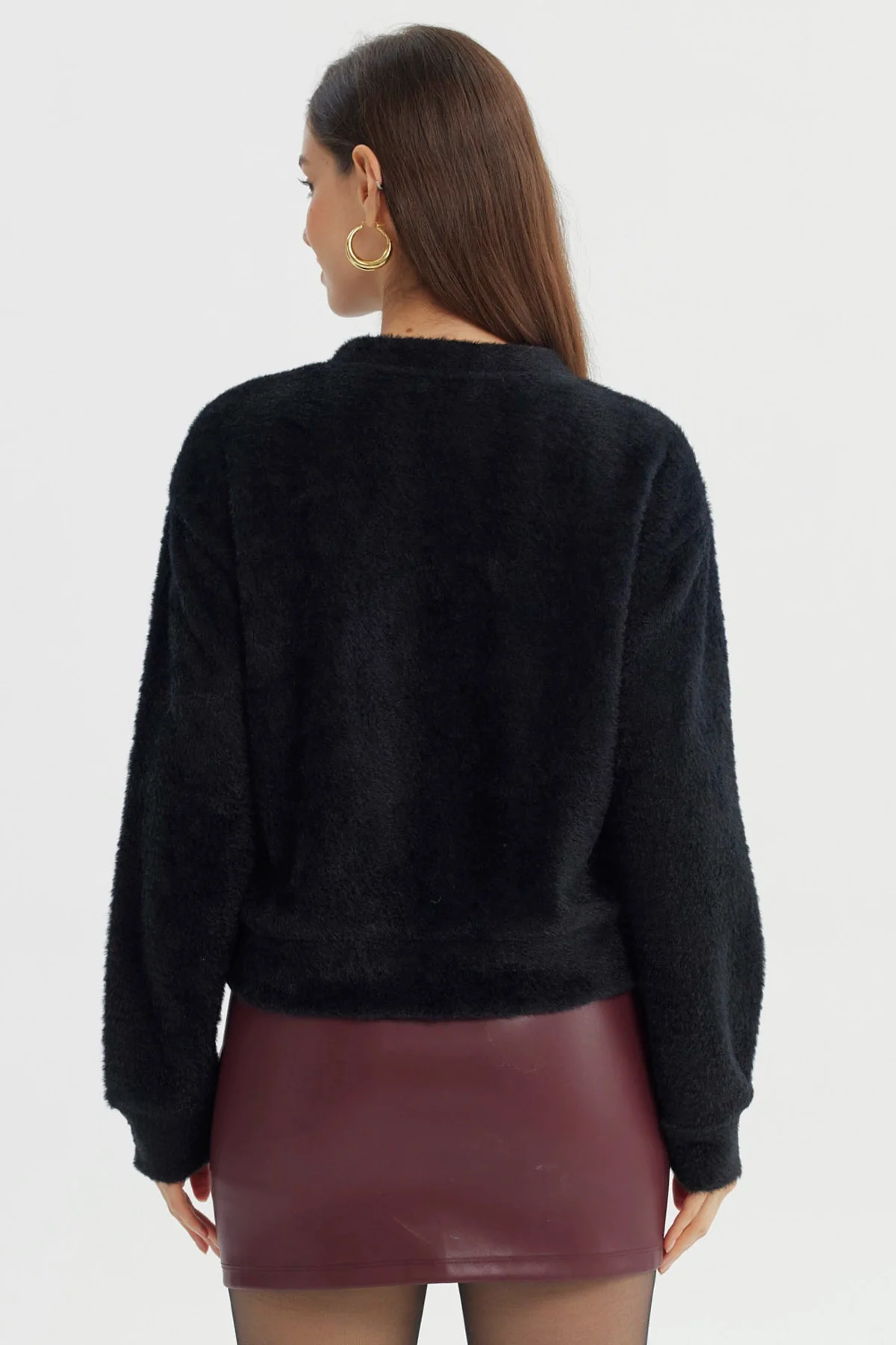 Sweater Mujer Regular Negro - Image 3