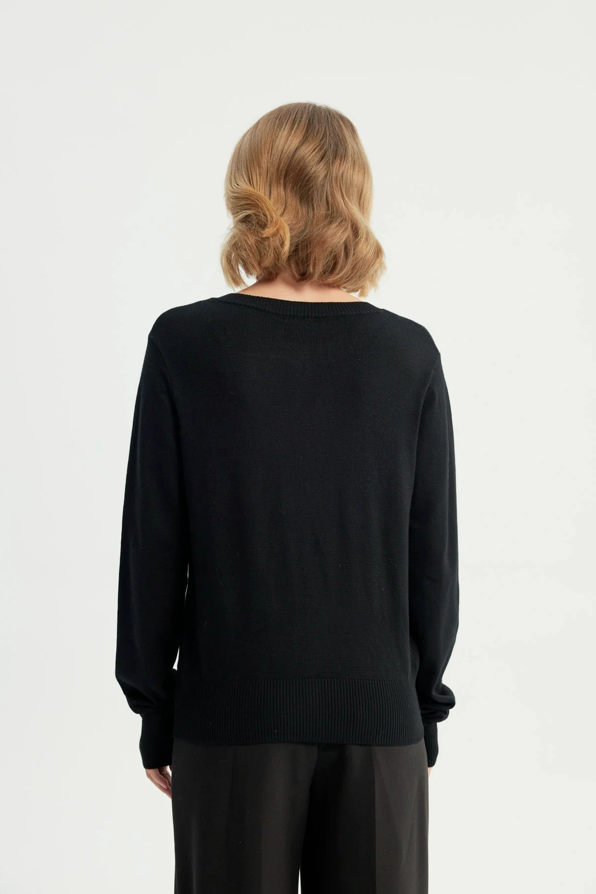 Sweater Mujer Regular Negro - Image 3