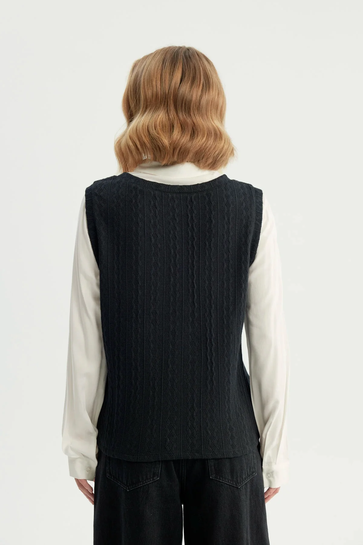 Sweater Mujer Regular Negro - Image 2