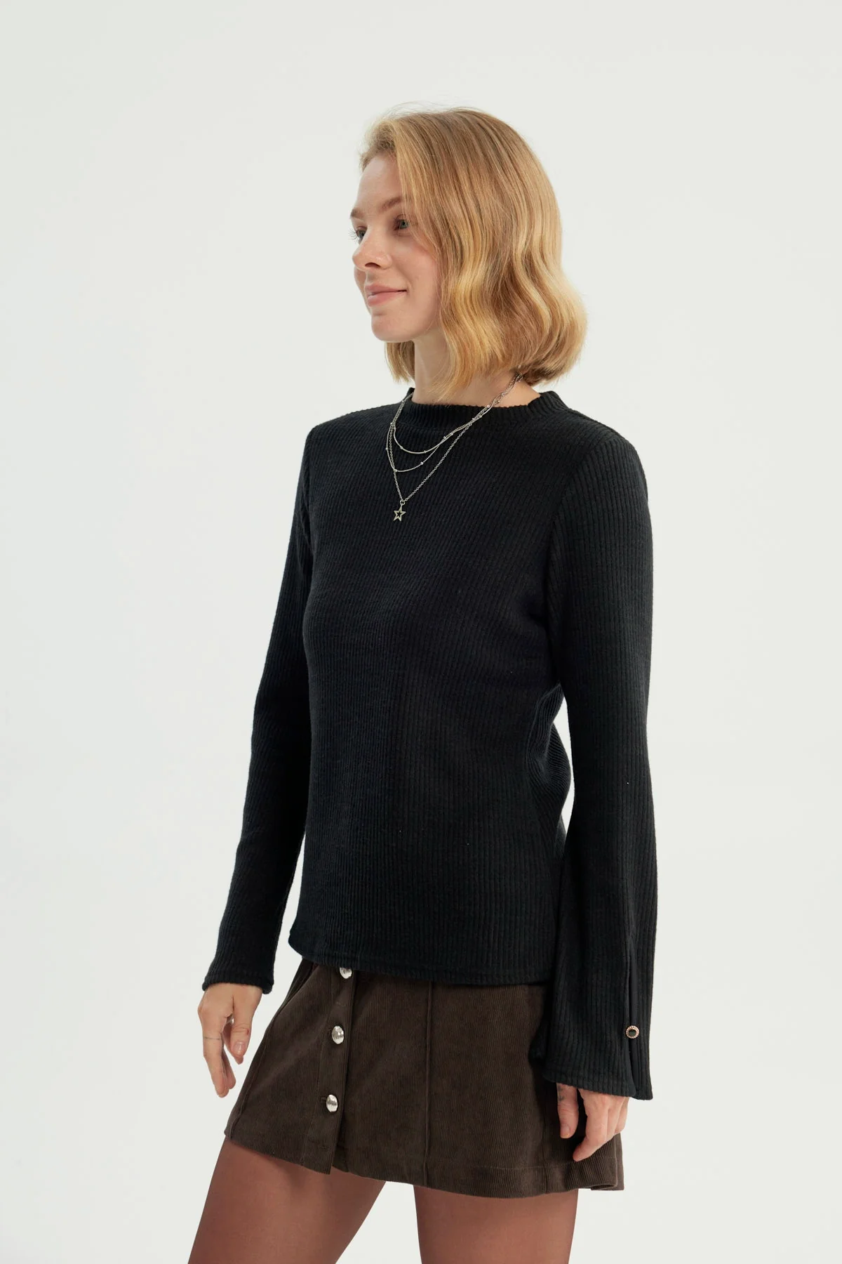 Sweater Mujer Regular Negro - Image 2