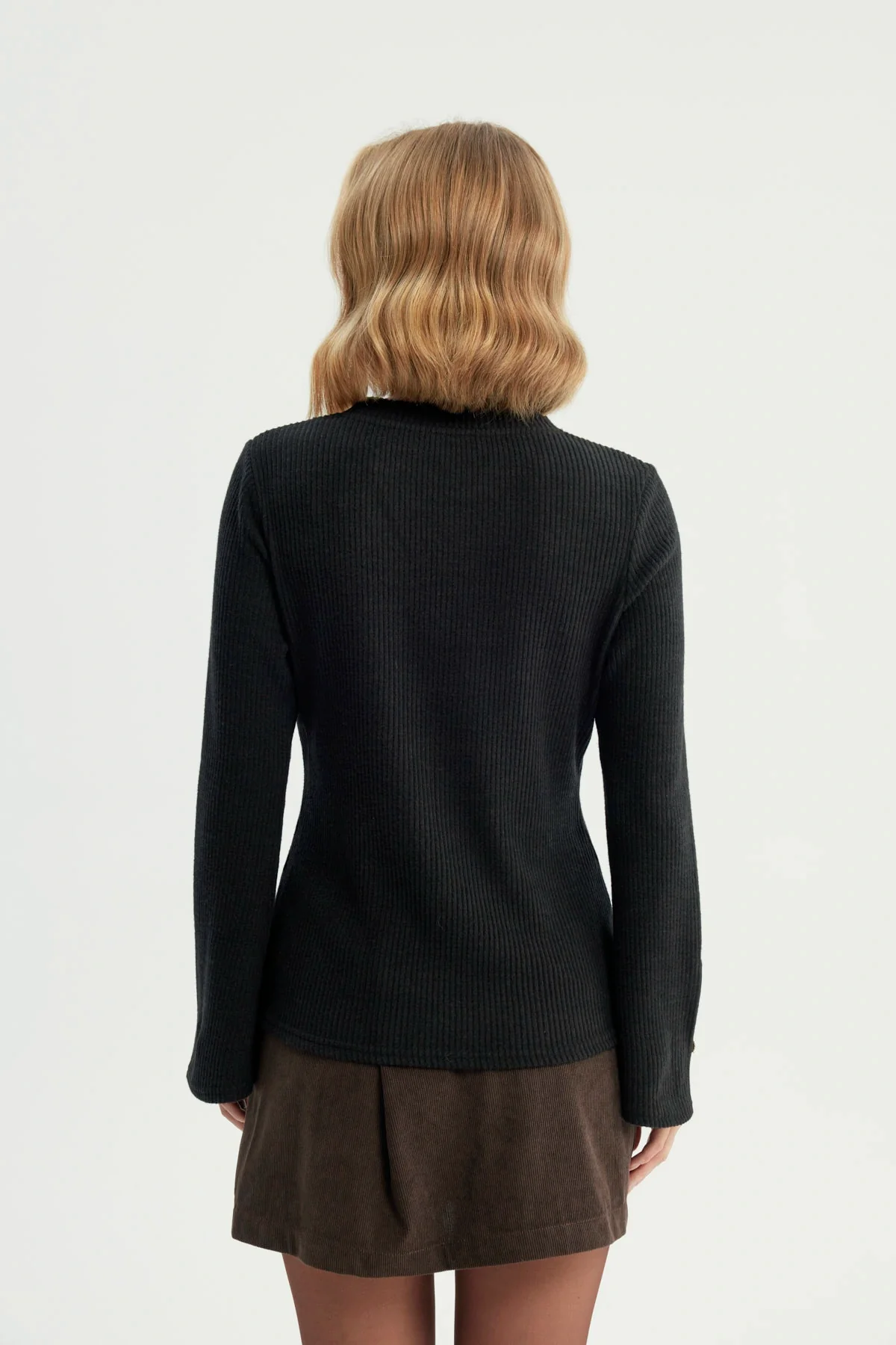 Sweater Mujer Regular Negro - Image 3