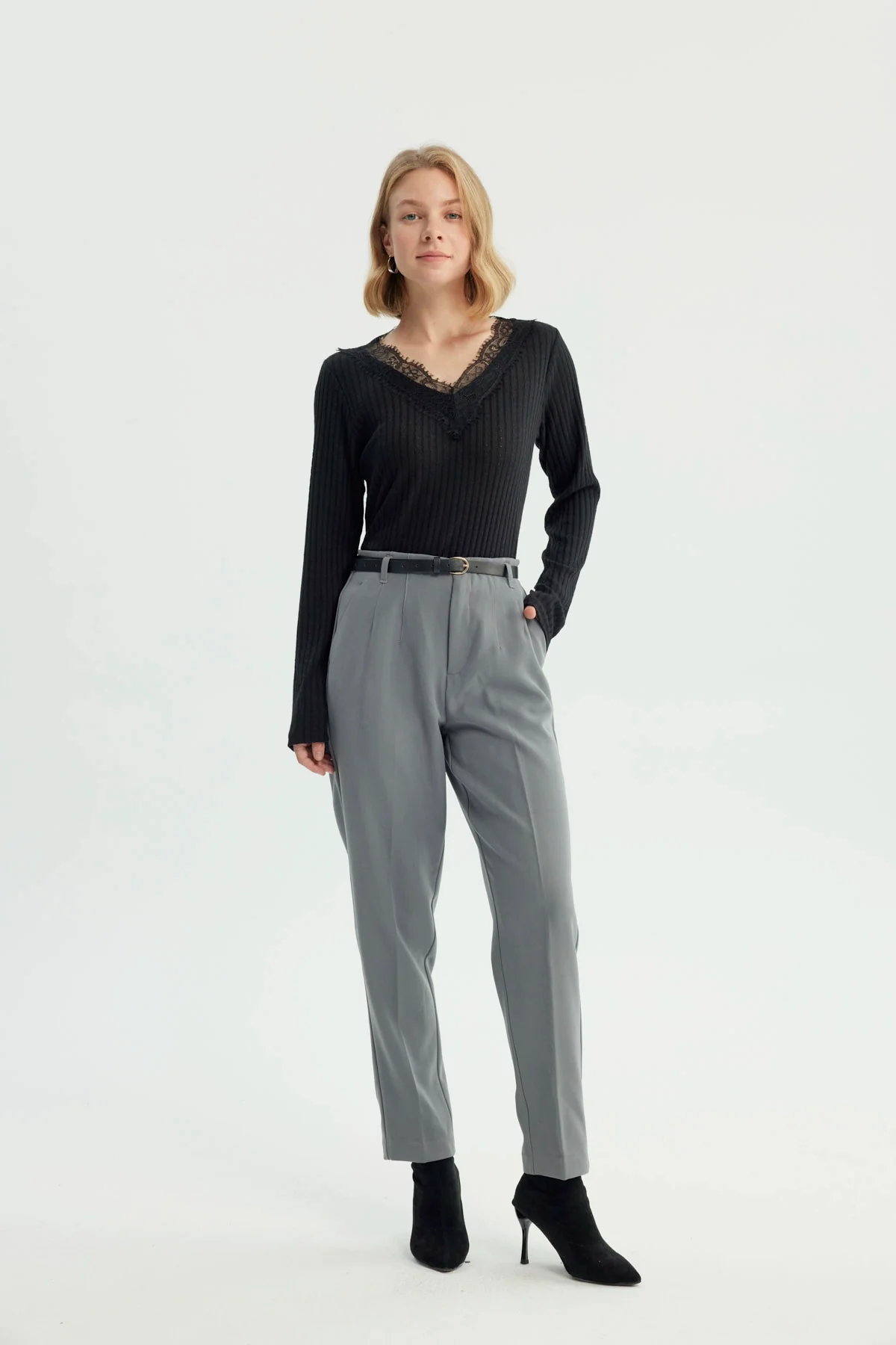 Sweater Mujer Regular Negro - Image 4