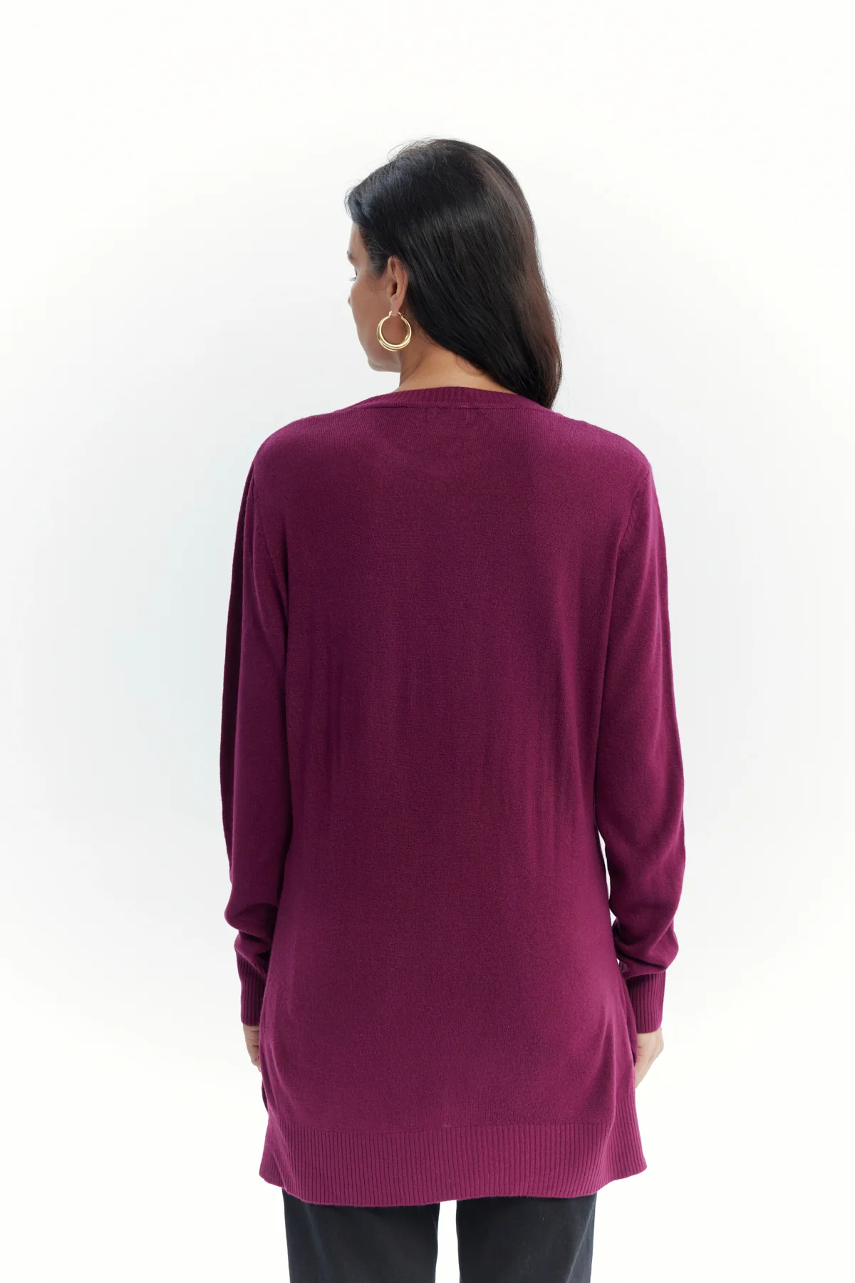 Sweater Mujer Regular Guinda - Image 3