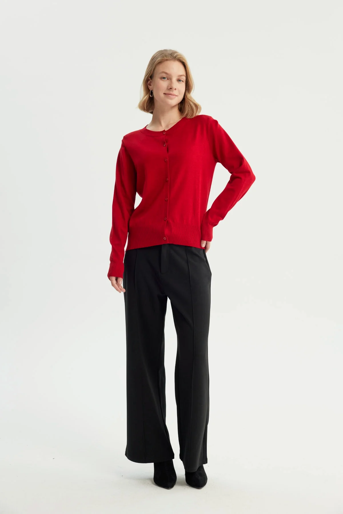 Sweater Mujer Regular Rojo - Image 4
