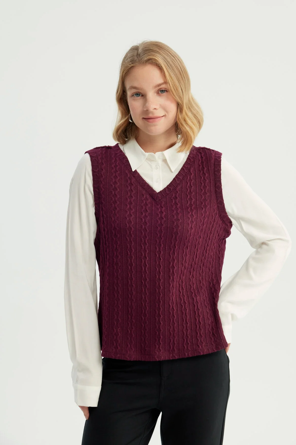 Sweater Mujer Regular Rojo
