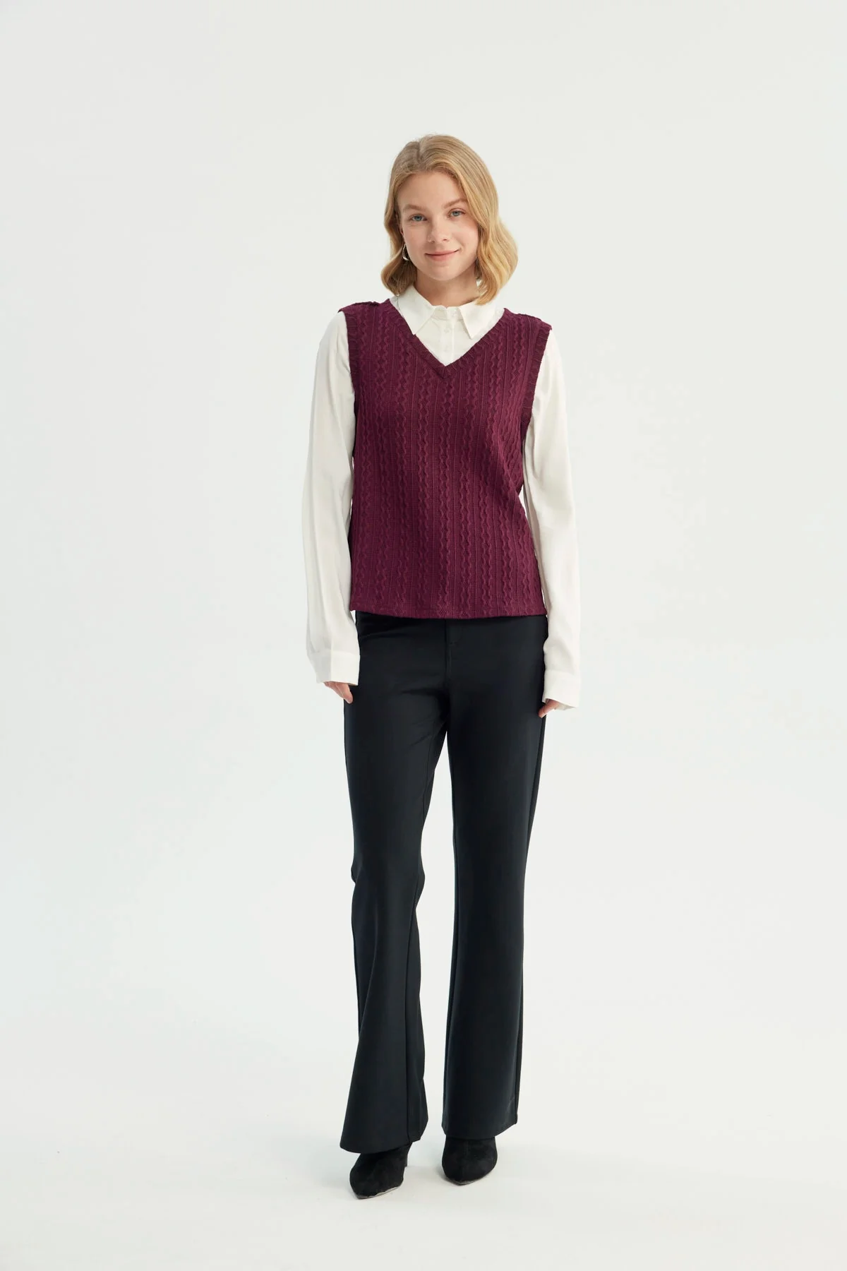 Sweater Mujer Regular Rojo - Image 4