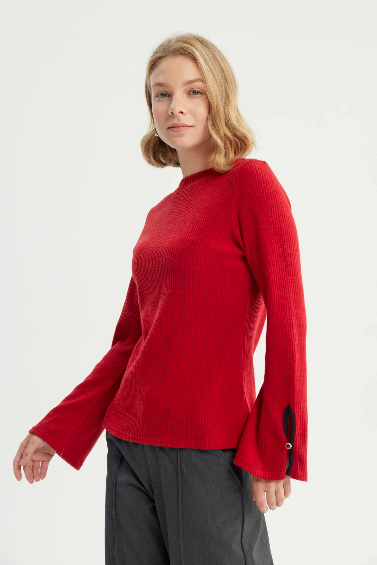 Sweater Mujer Regular Rojo - Image 2
