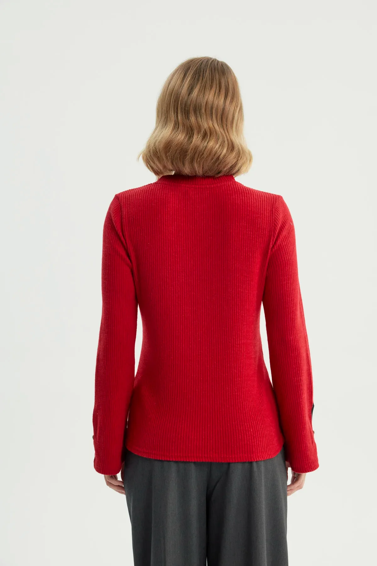Sweater Mujer Regular Rojo - Image 3