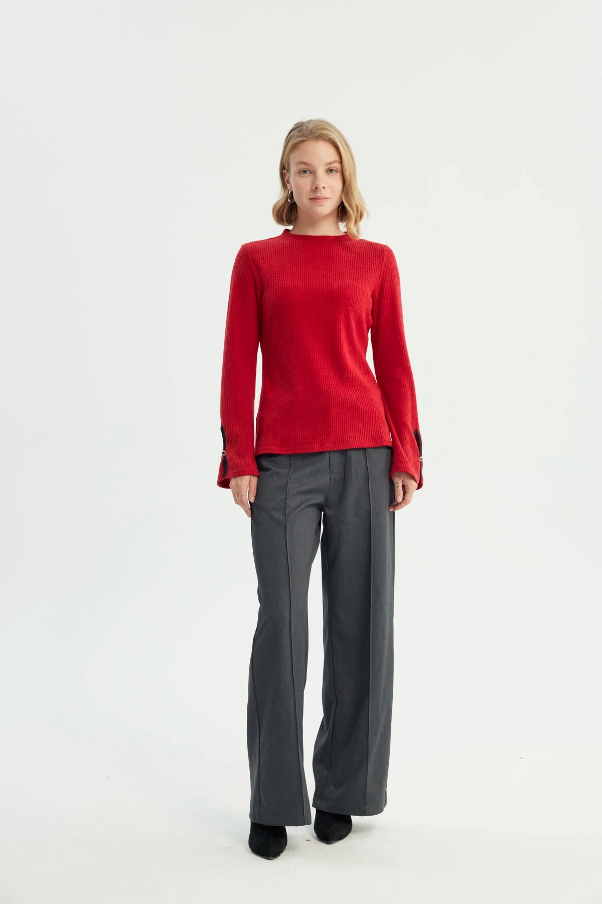 Sweater Mujer Regular Rojo - Image 4