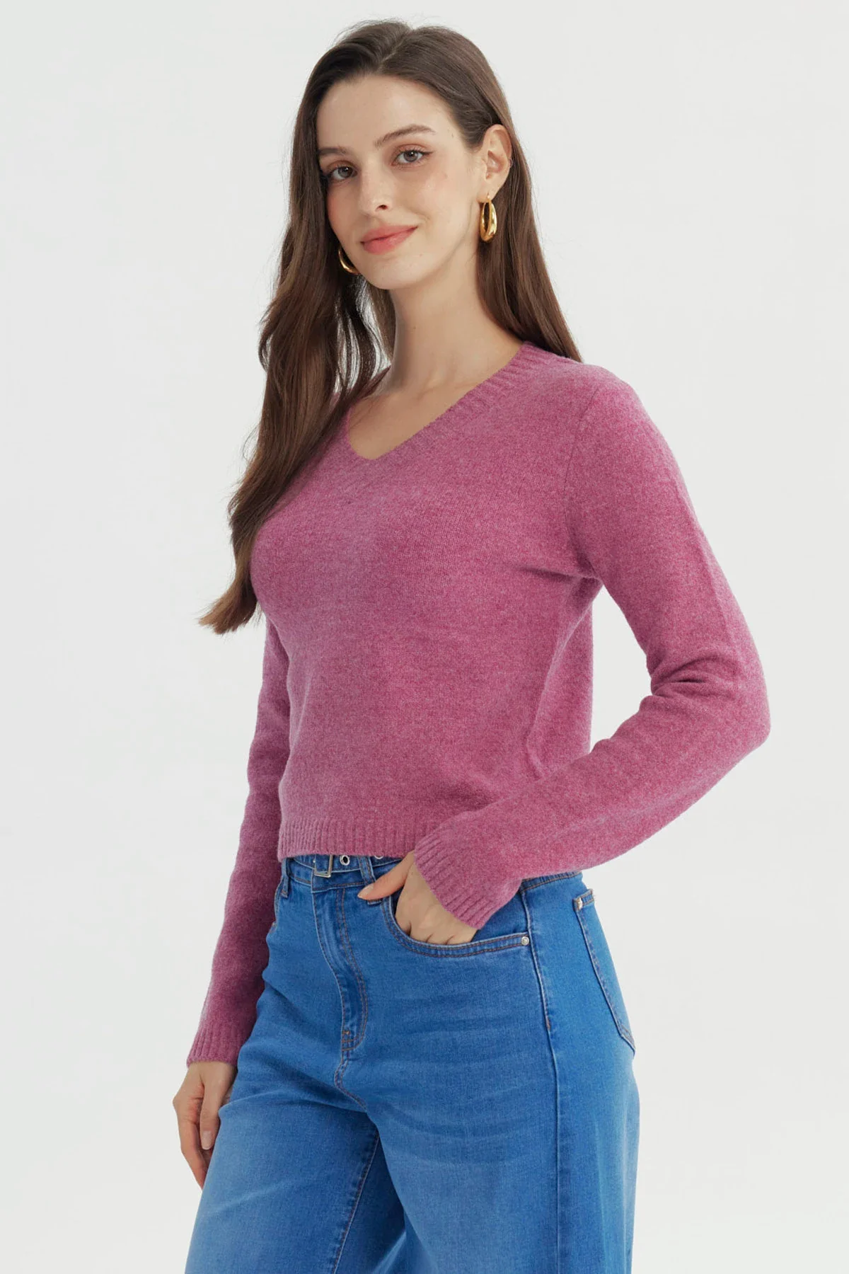 Sweater Mujer Regular Rosado - Image 2