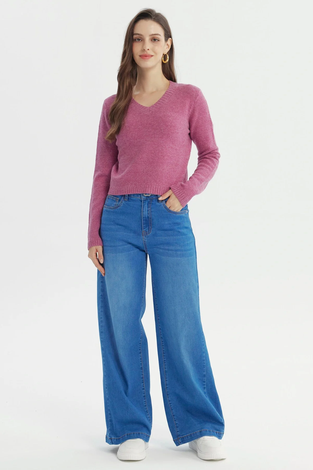 Sweater Mujer Regular Rosado - Image 4