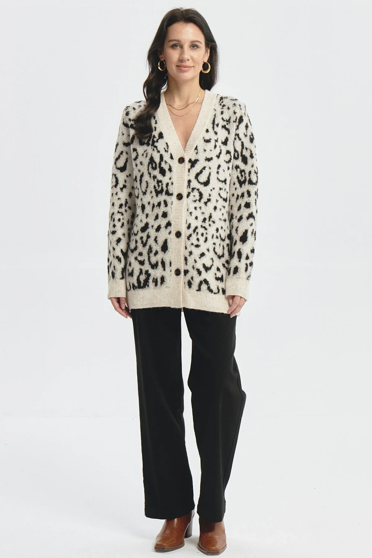 Sweater Mujer Slim Beige - Image 4