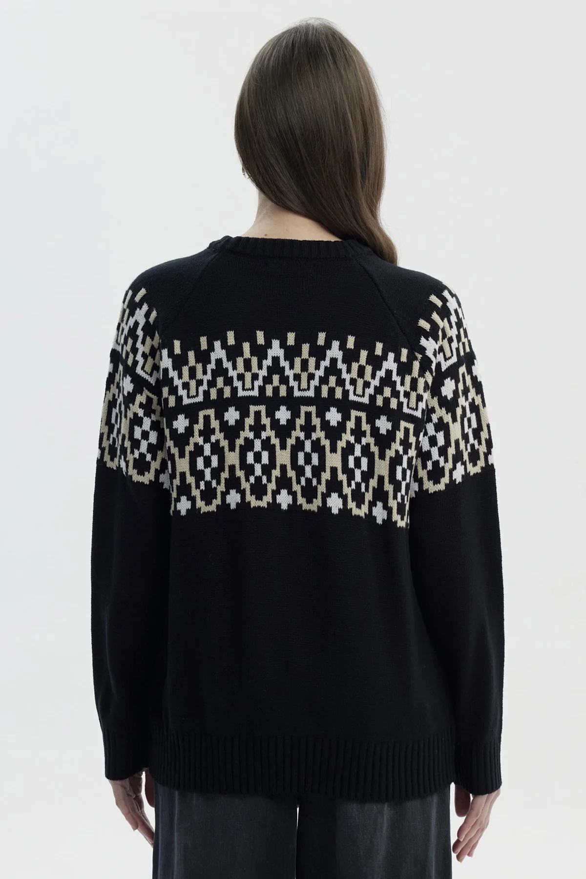 Sweater Mujer Slim Cuello Alto Negro - Image 3