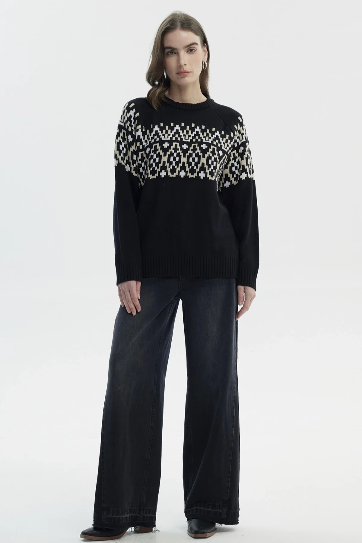 Sweater Mujer Slim Cuello Alto Negro - Image 4