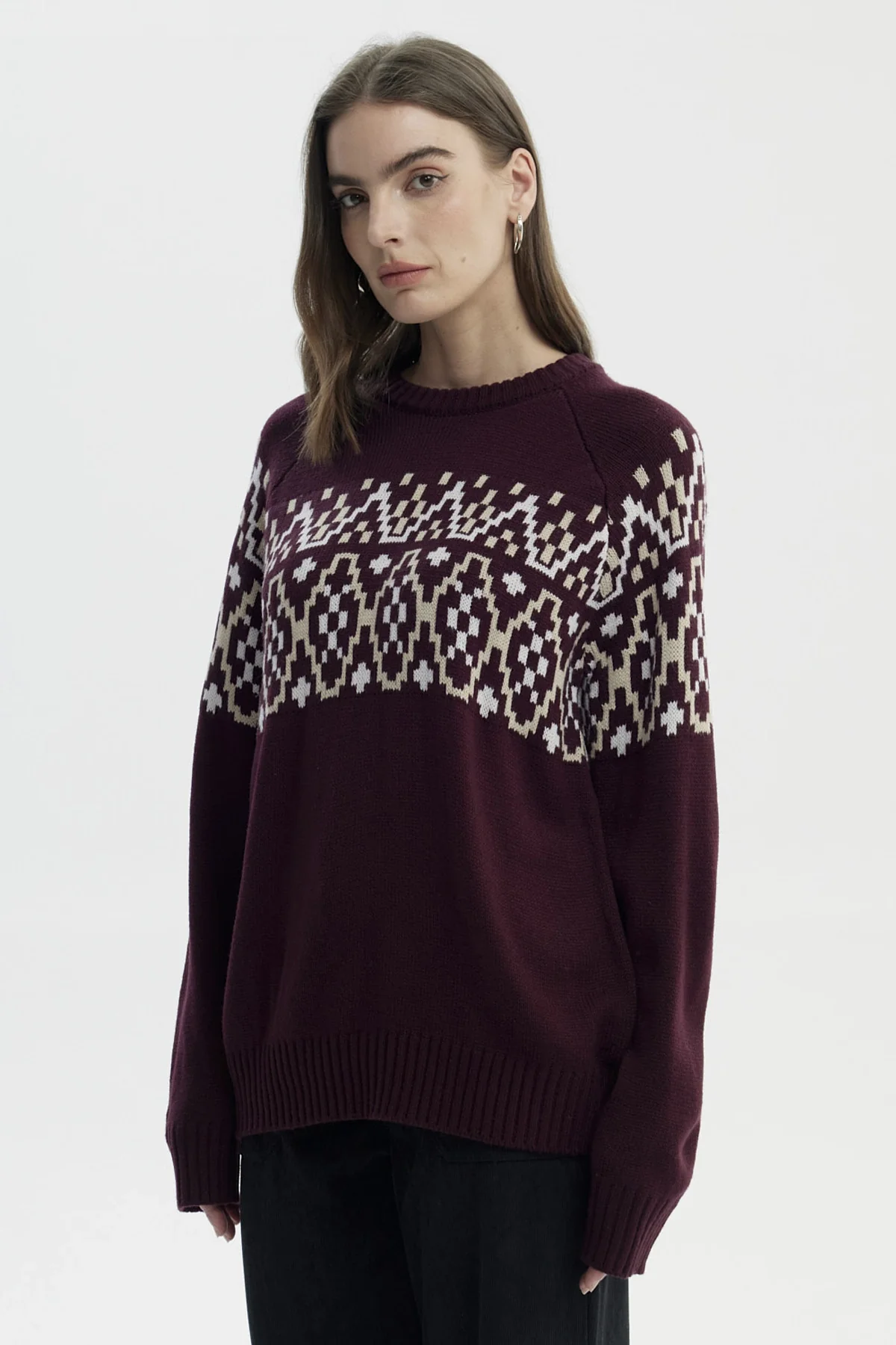 Sweater Mujer Slim Cuello Alto Rojo - Image 2