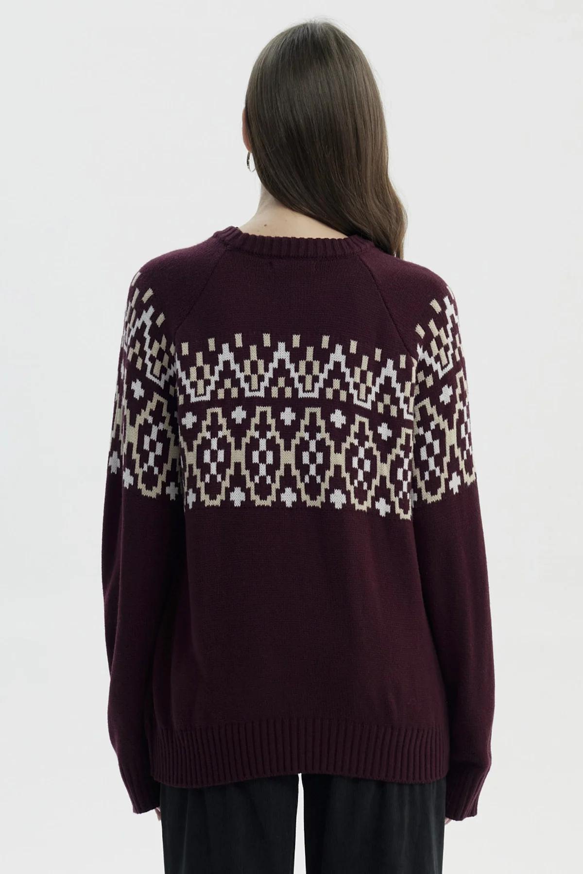 Sweater Mujer Slim Cuello Alto Rojo - Image 3