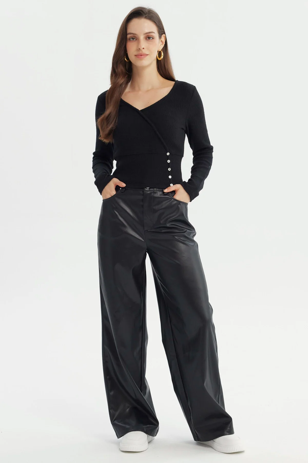 Sweater Mujer Slim Negro - Image 4