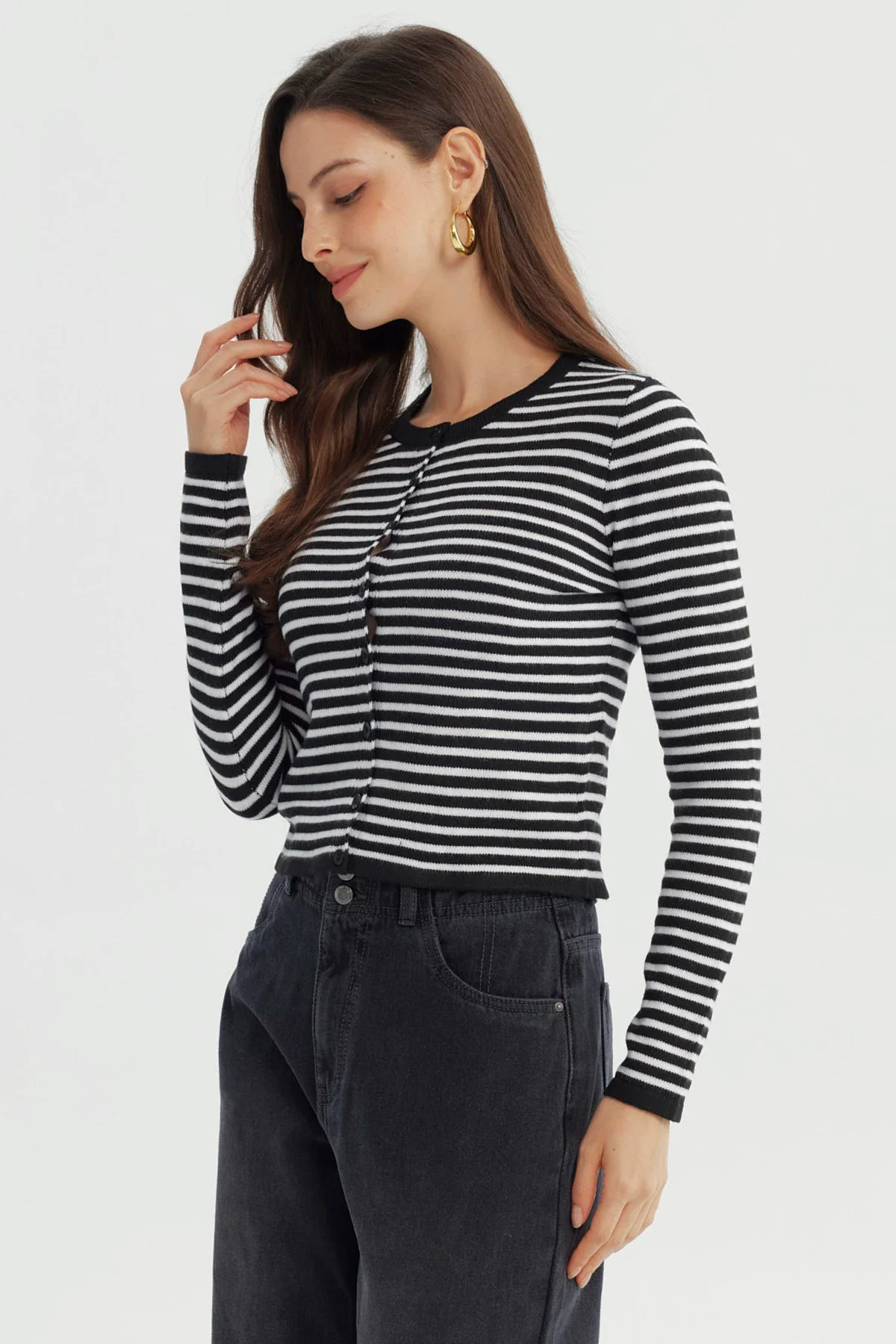 Sweater Mujer Slim Negro - Image 2