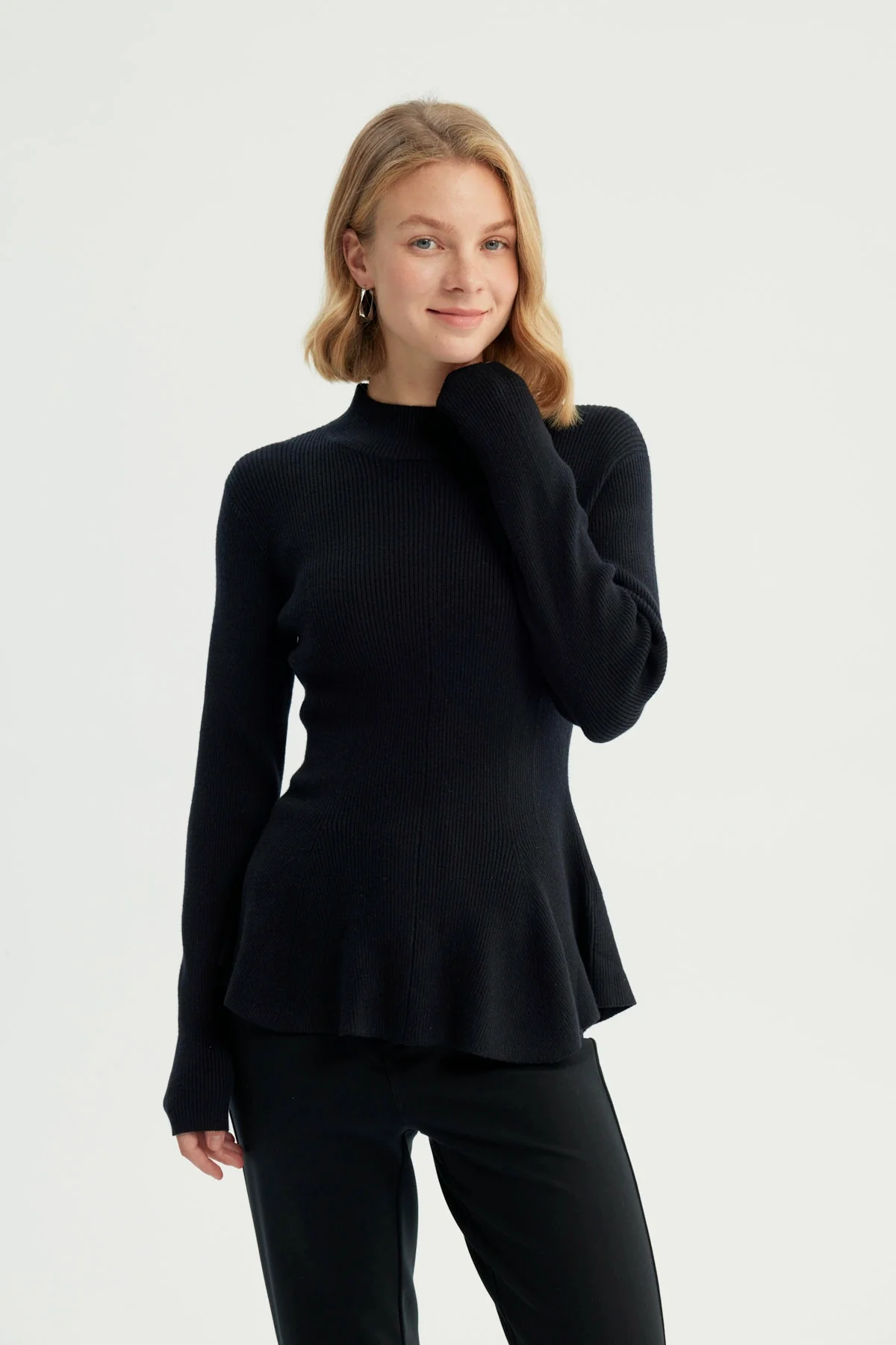 Sweater Mujer Slim Negro
