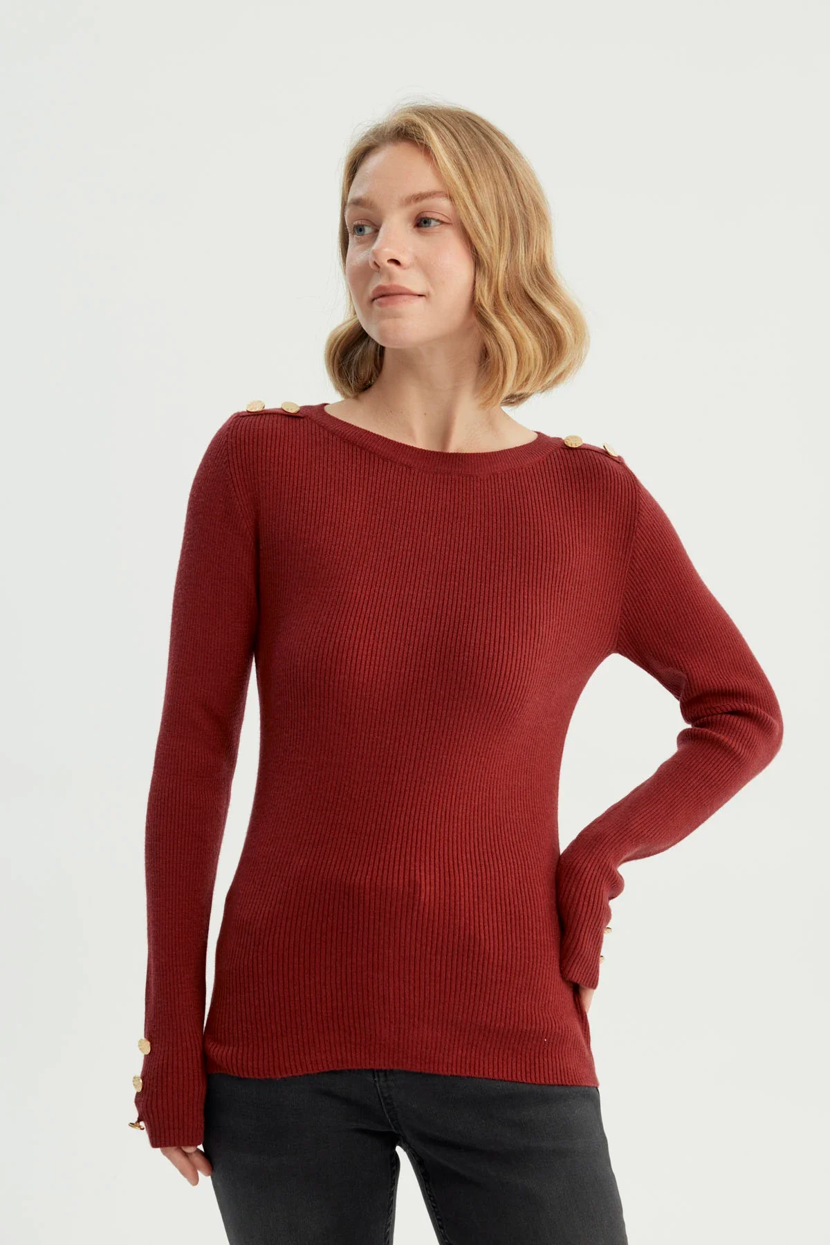 Sweater Mujer Slim Rojo