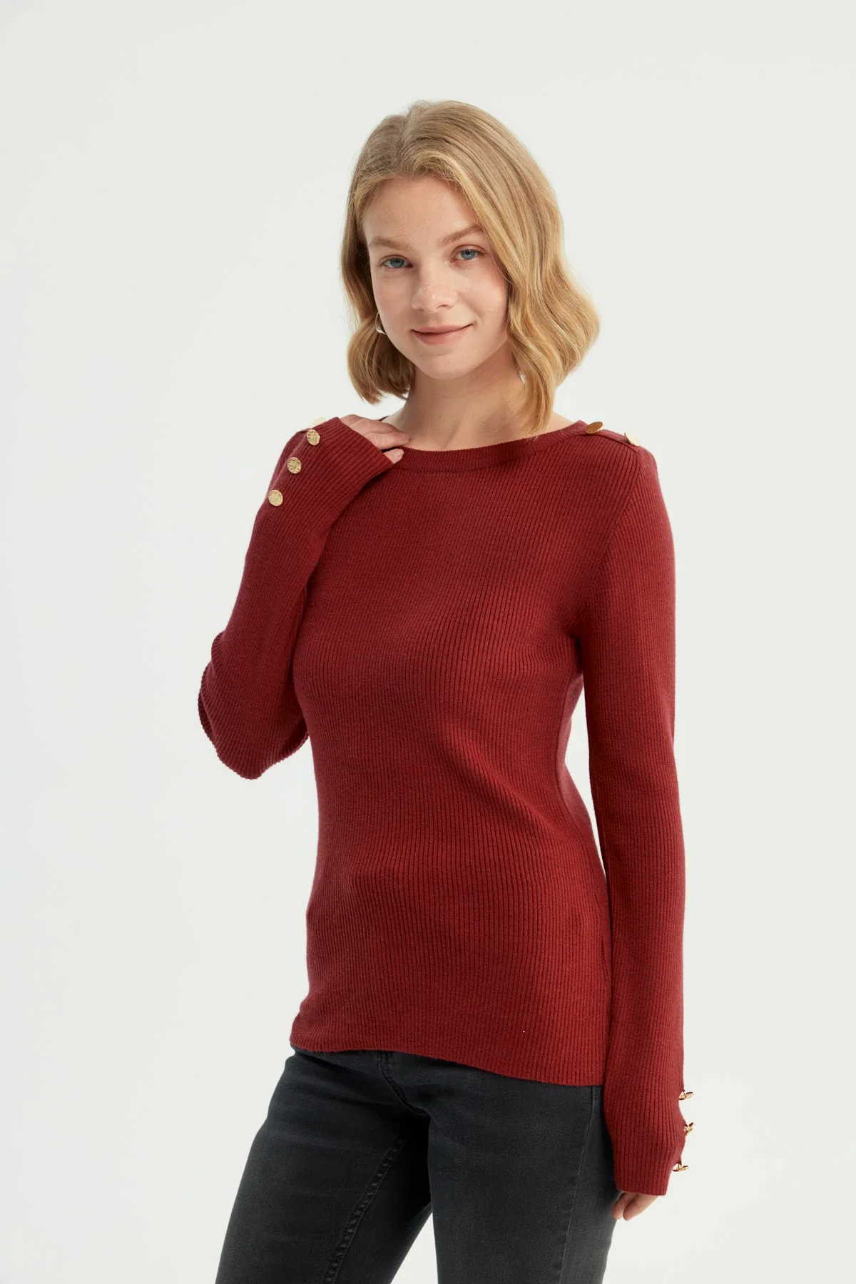 Sweater Mujer Slim Rojo - Image 2