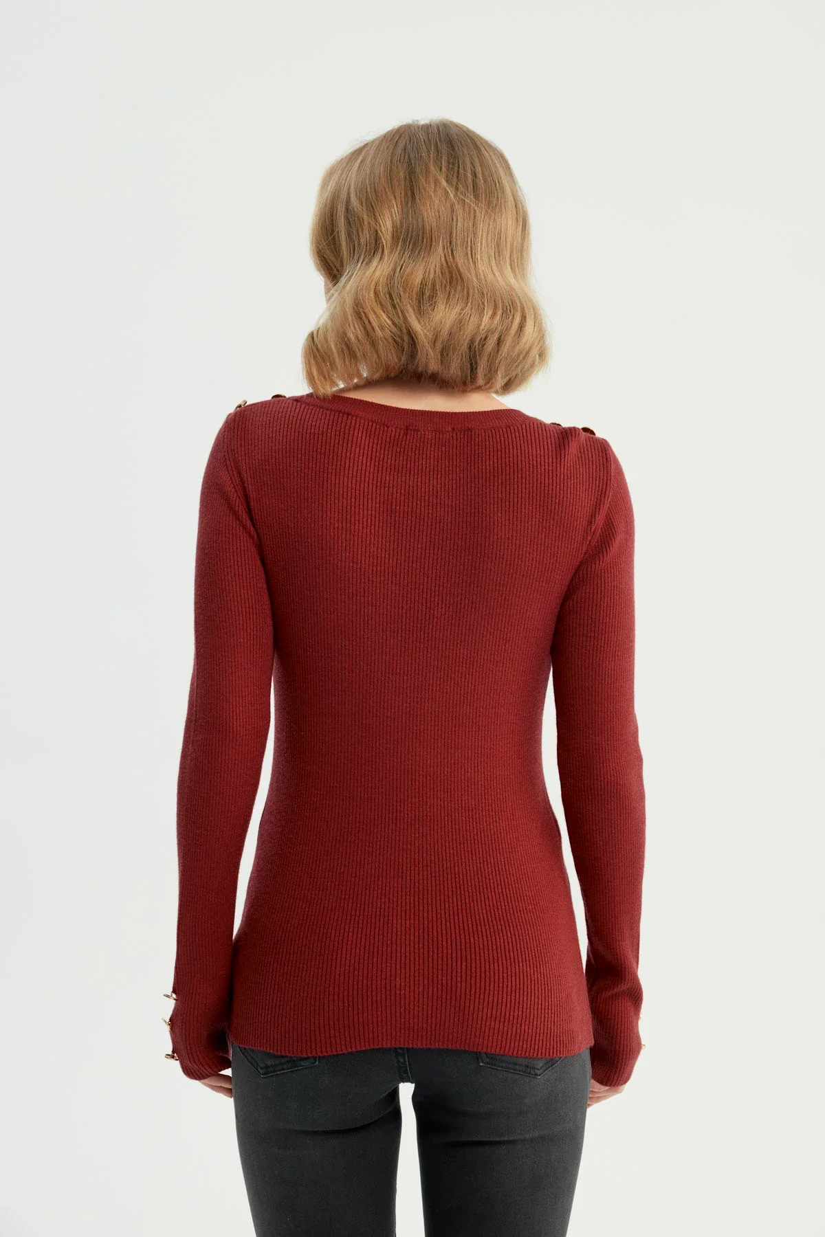 Sweater Mujer Slim Rojo - Image 3