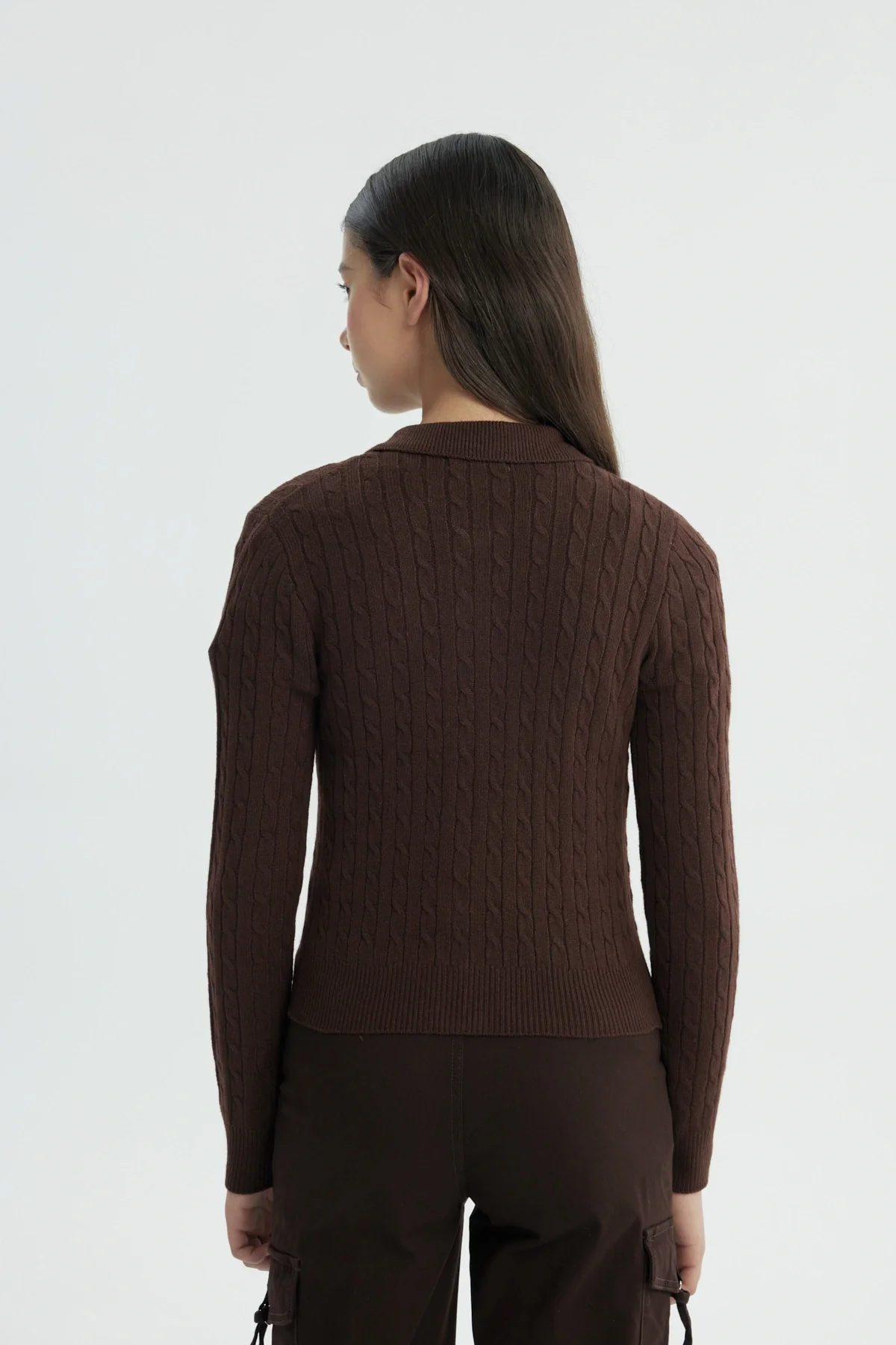 Sweater Niña Ajustado Café - Image 3