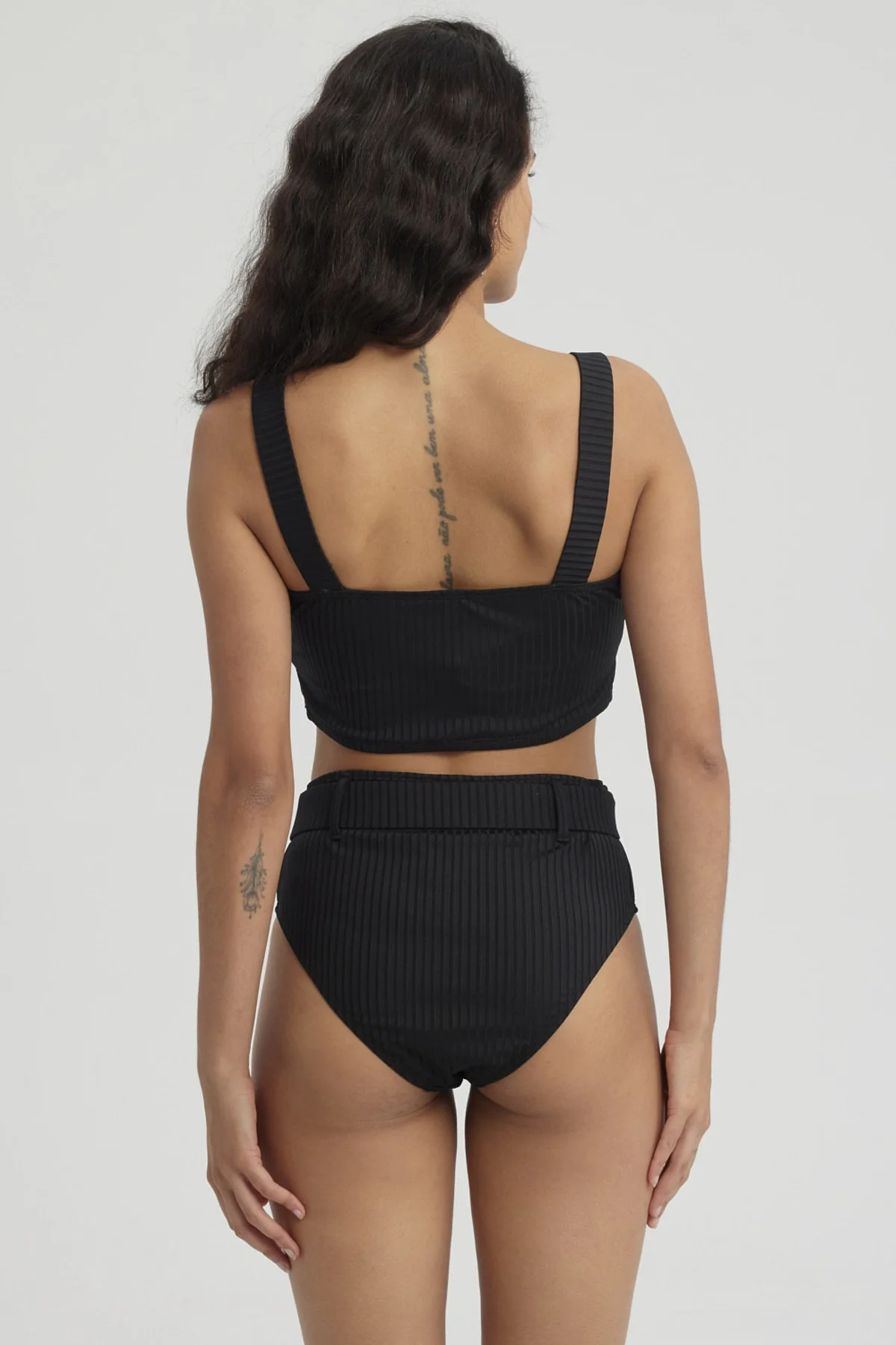 Traje de Baño Mujer Top Sostén Pabilo Negro - Image 3