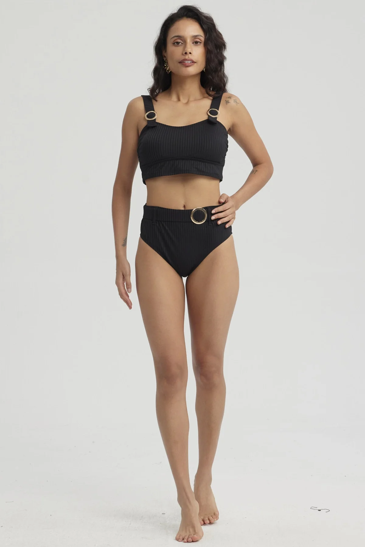 Traje de Baño Mujer Top Sostén Pabilo Negro - Image 4
