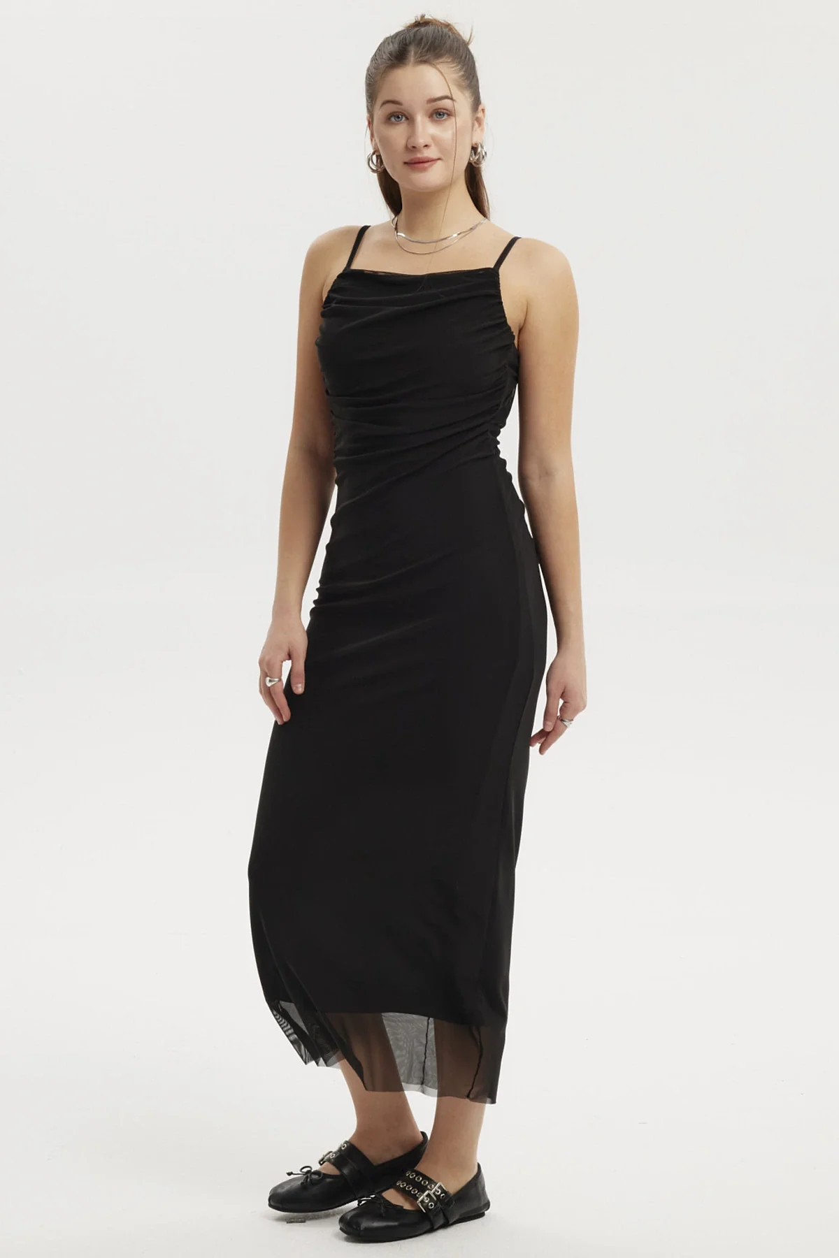 Vestido Mujer Largo Pabilo Negro - Image 2