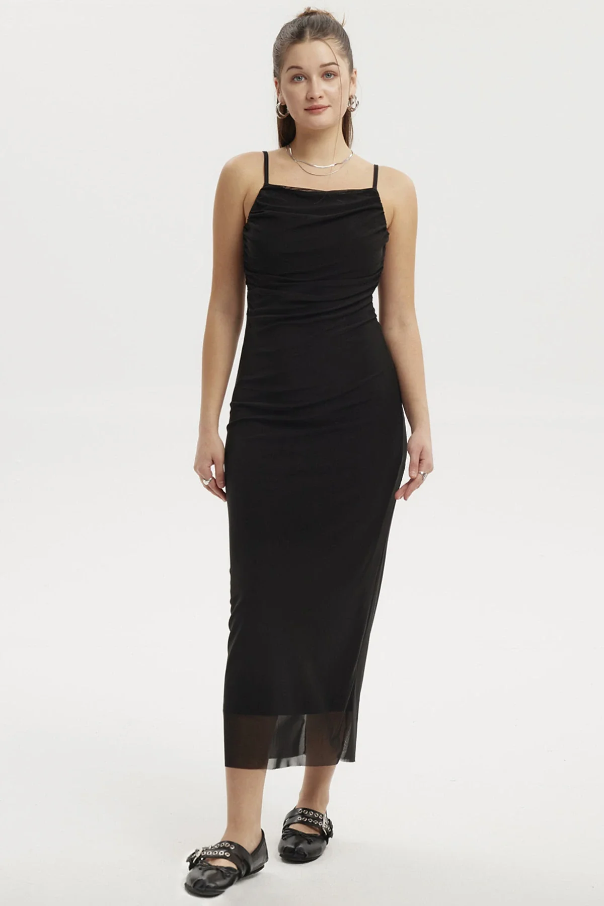 Vestido Mujer Largo Pabilo Negro - Image 4