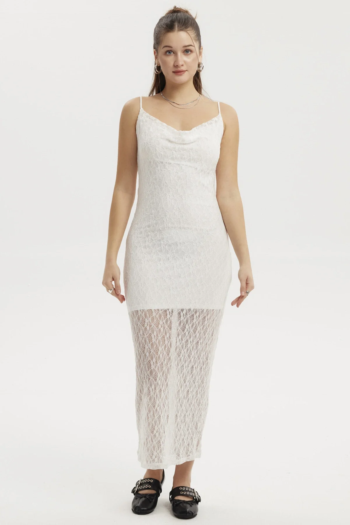 Vestido Mujer Largo Tirantes Blanco