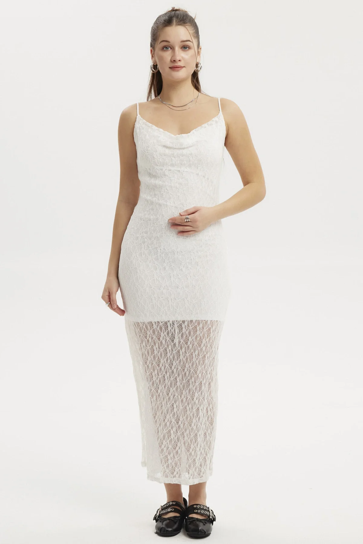 Vestido Mujer Largo Tirantes Blanco - Image 4