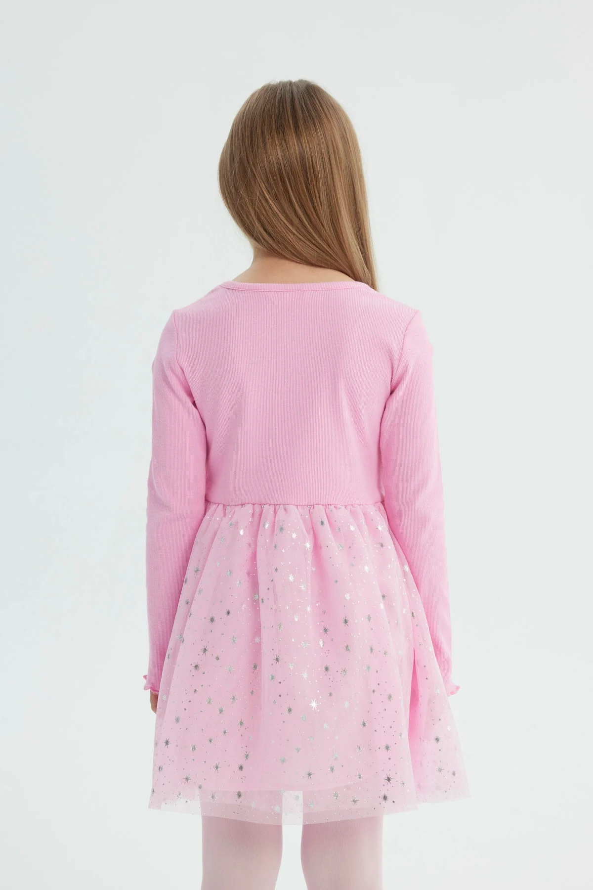 Vestido Niña Falda Midi Rosado - Image 3